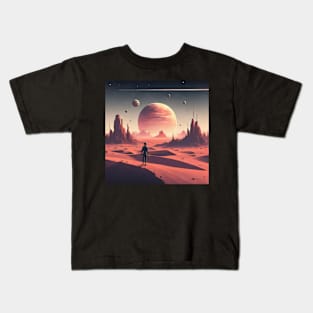 Sci fi space desert Kids T-Shirt